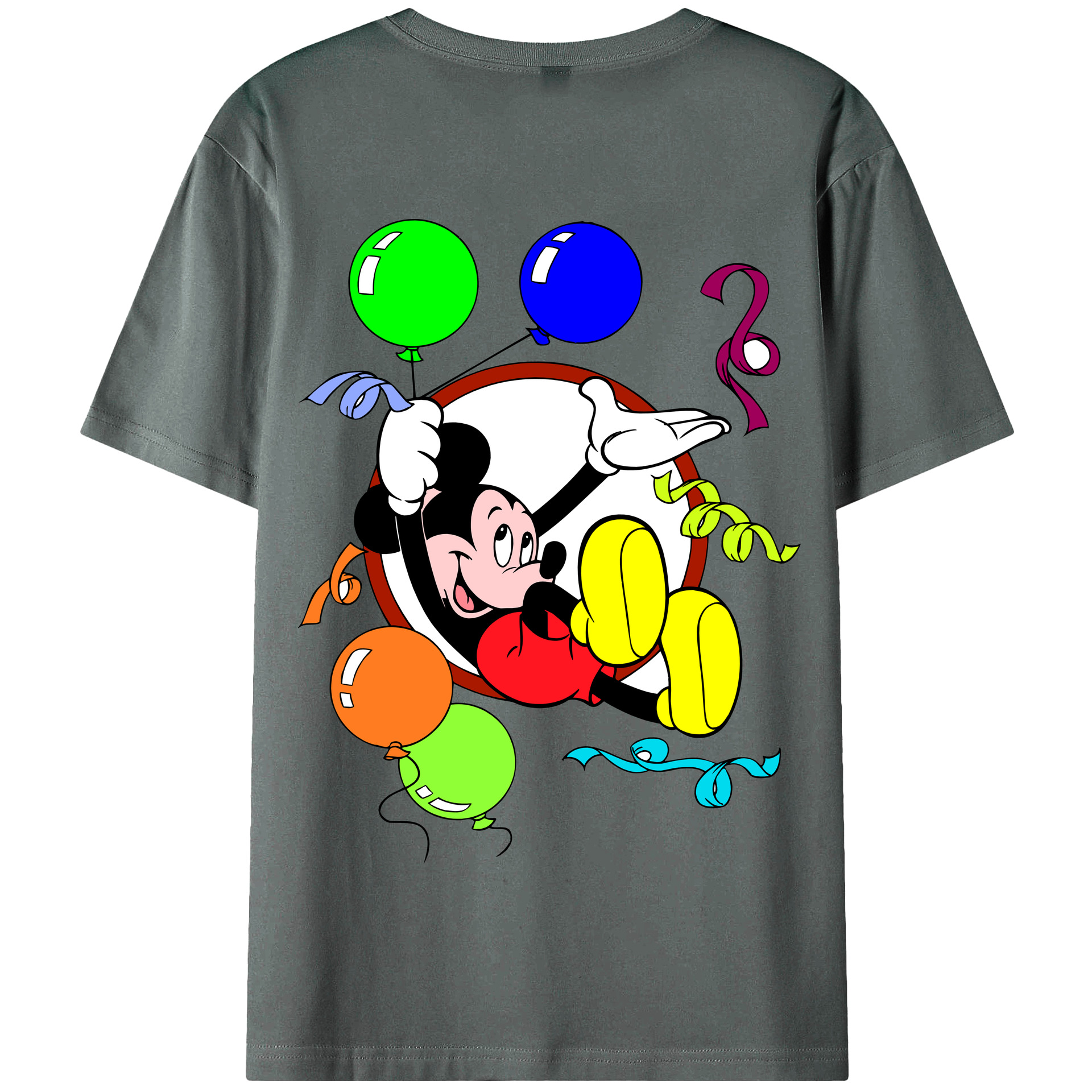（画像用） ミッキーマウス Mickey Mouse 綿100％半袖Tシャツ（背面プリント）